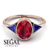 Geometrical Bezel Ruby Ring - Trinity No. 59