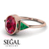 Geometrical Bezel Ruby Ring - Trinity No. 50