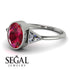 Geometrical Bezel Ruby Ring - Trinity No. 48