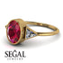 Geometrical Bezel Ruby Ring - Trinity No. 46