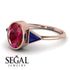 Geometrical Bezel Ruby Ring - Trinity No. 59