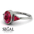 Geometrical Bezel Ruby Ring - Trinity No. 57