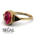 Geometrical Bezel Ruby Ring - Trinity No. 52