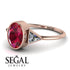 Geometrical Bezel Ruby Ring - Trinity No. 47