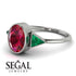 Geometrical Bezel Ruby Ring - Trinity No. 51