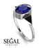 Geometrical Bezel Sapphire Ring - Trinity No. 69