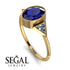 Geometrical Bezel Sapphire Ring - Trinity No. 61