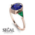 Geometrical Bezel Sapphire Ring - Trinity No. 65