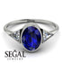 Geometrical Bezel Sapphire Ring - Trinity No. 63