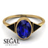 Geometrical Bezel Sapphire Ring - Trinity No. 67