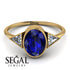 Geometrical Bezel Sapphire Ring - Trinity No. 61