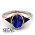Geometrical Bezel Sapphire Ring - Trinity No. 68