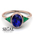 Geometrical Bezel Sapphire Ring - Trinity No. 65
