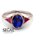 Geometrical Bezel Sapphire Ring - Trinity No. 71