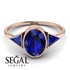 Geometrical Bezel Sapphire Ring - Trinity No. 74