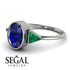 Geometrical Bezel Sapphire Ring - Trinity No. 66