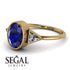 Geometrical Bezel Sapphire Ring - Trinity No. 61