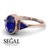 Geometrical Bezel Sapphire Ring - Trinity No. 74