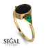 Geometrical Bezel Black Diamond Ring - Trinity No. 34
