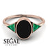 Geometrical Bezel Black Diamond Ring - Trinity No. 35 image 3