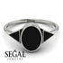 Geometrical Bezel Black Diamond Ring - Trinity No. 39