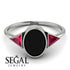 Geometrical Bezel Black Diamond Ring - Trinity No. 42