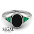 Geometrical Bezel Black Diamond Ring - Trinity No. 36