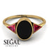 Geometrical Bezel Black Diamond Ring - Trinity No. 40 image 3