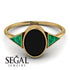 Geometrical Bezel Black Diamond Ring - Trinity No. 34 image 3
