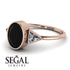 Geometrical Bezel Black Diamond Ring - Trinity No. 32