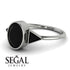 Geometrical Bezel Black Diamond Ring - Trinity No. 39