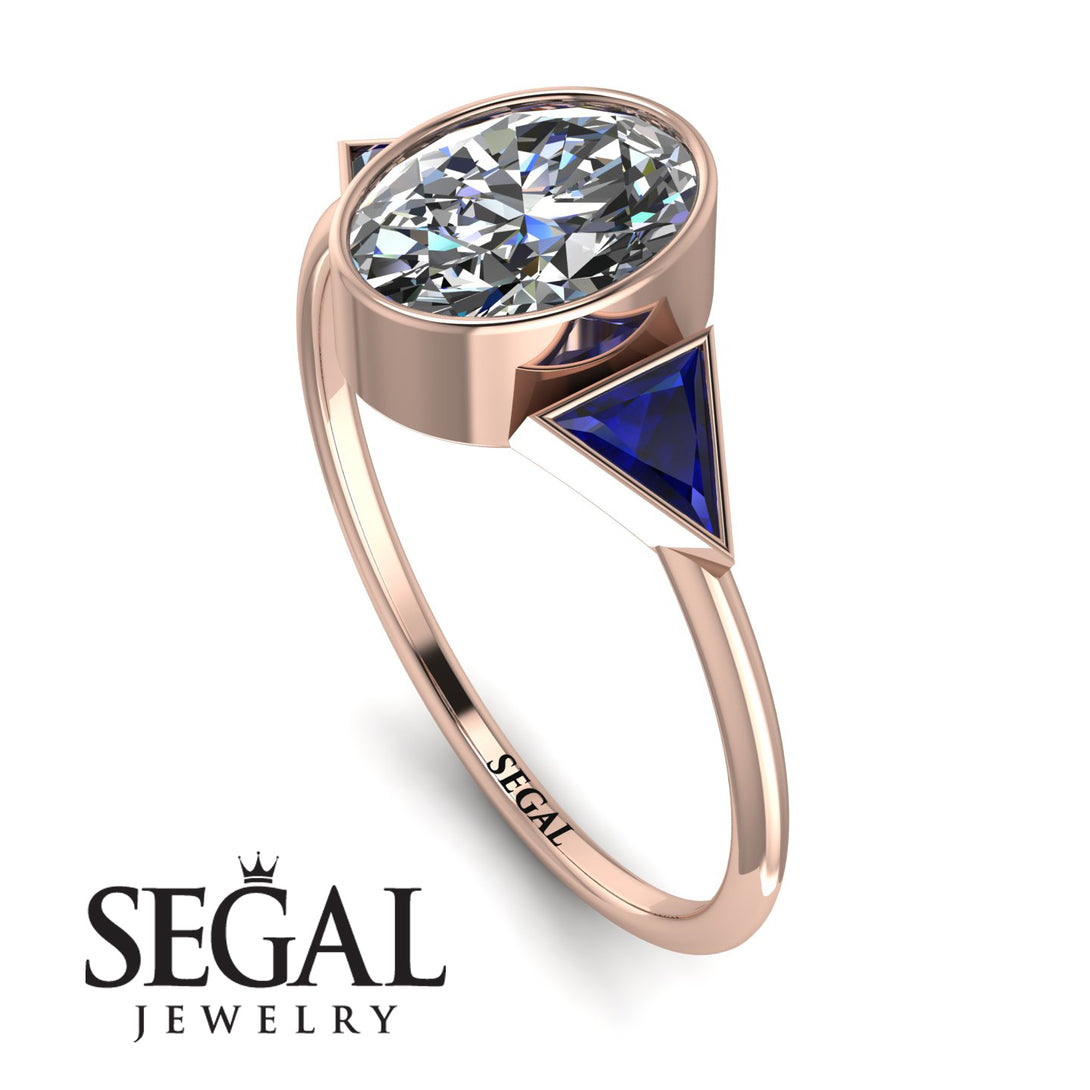 Geometrical Bezel Diamond Ring - Trinity No. 14
