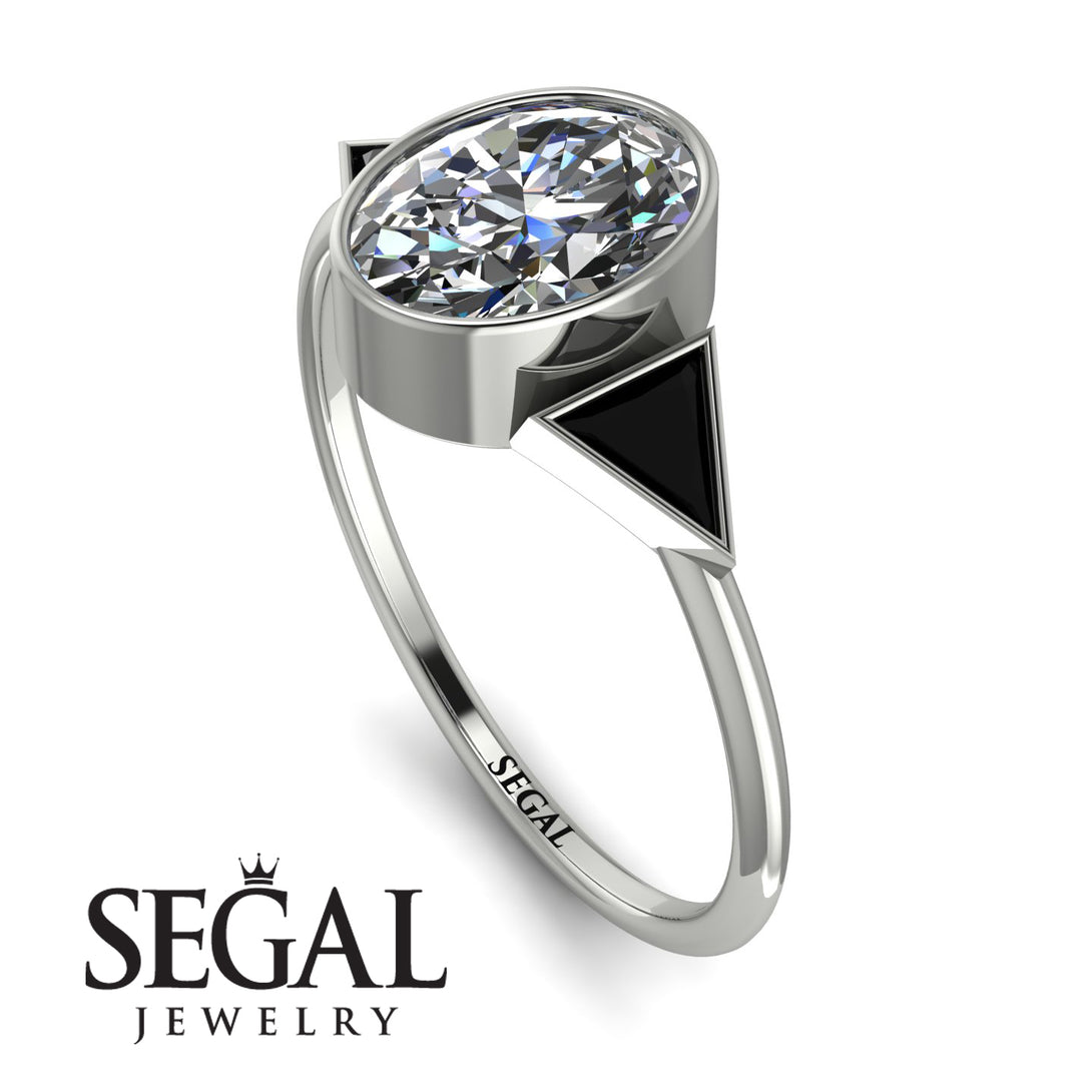 Geometrical Bezel Diamond Ring - Trinity No. 9