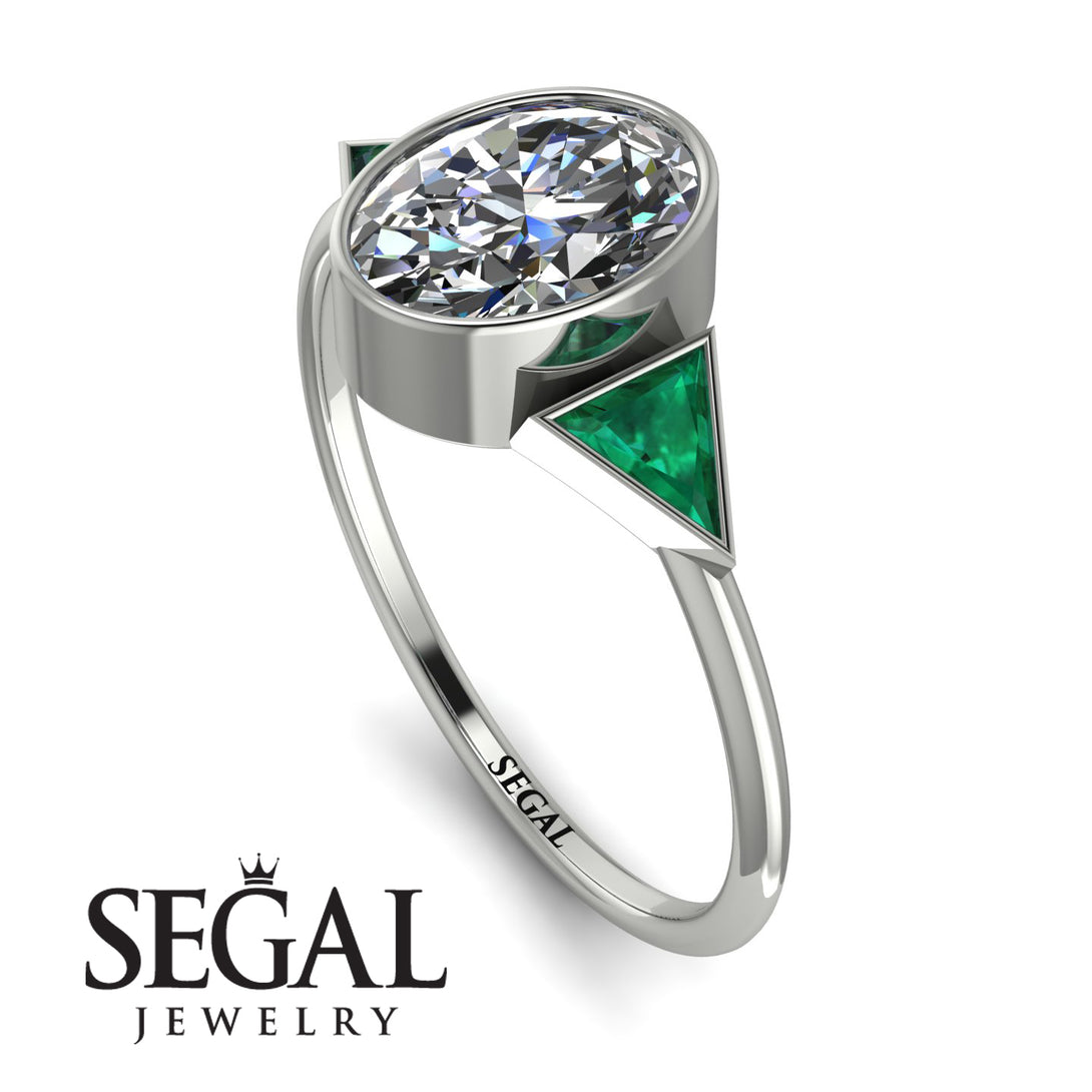 Geometrical Bezel Diamond Ring - Trinity No. 6