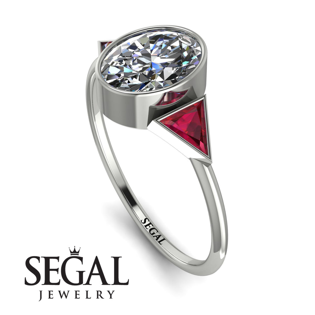 Geometrical Bezel Diamond Ring - Trinity No. 12