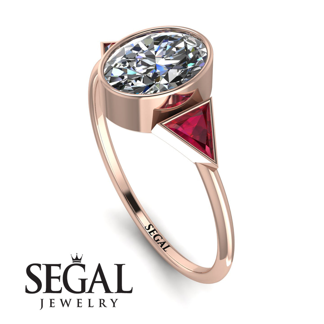 Geometrical Bezel Diamond Ring - Trinity No. 11