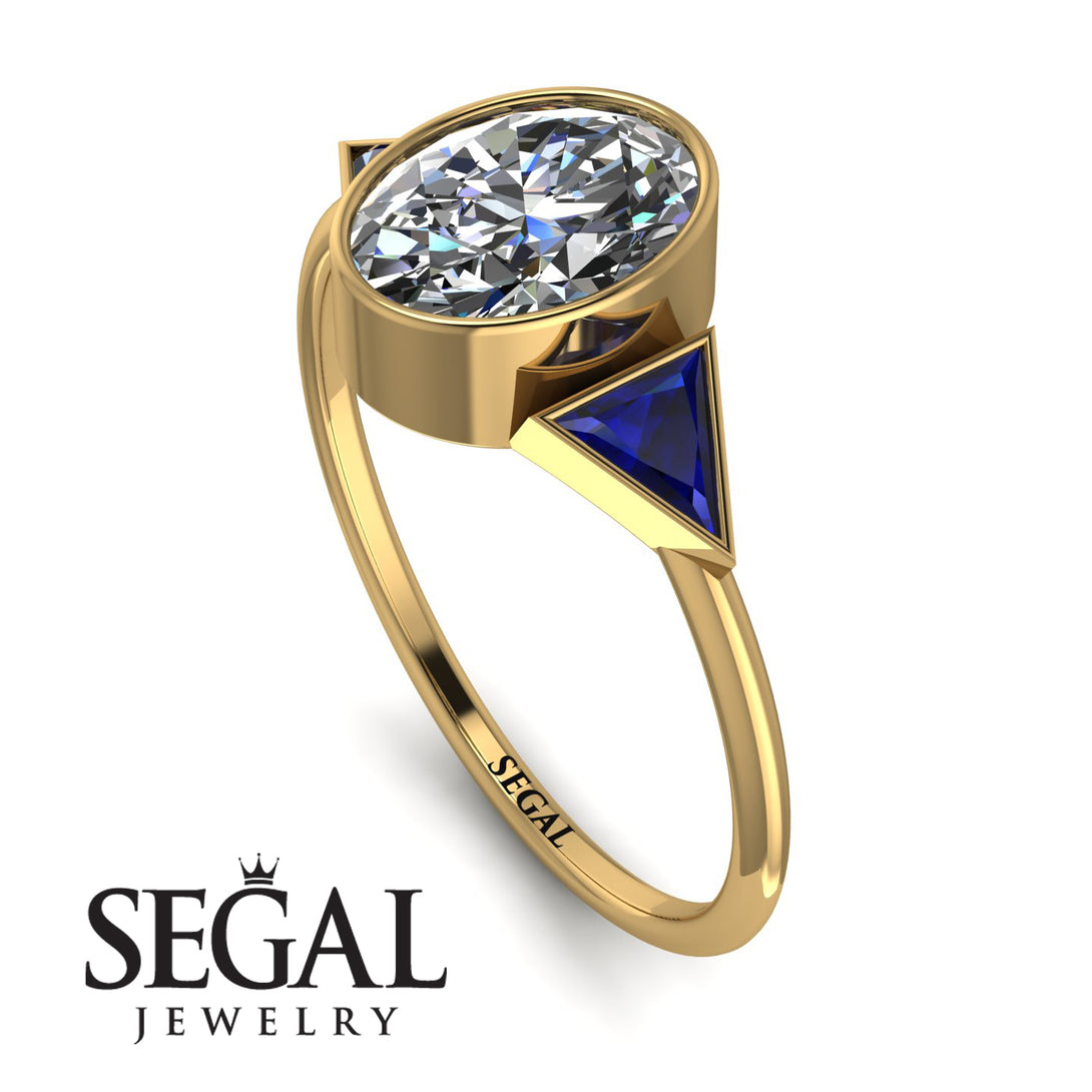 Geometrical Bezel Diamond Ring - Trinity No. 13