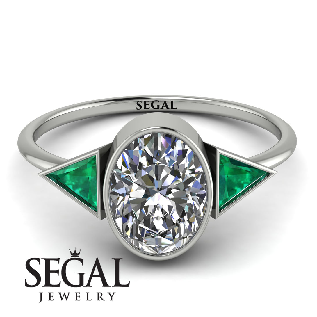 Geometrical Bezel Diamond Ring - Trinity No. 6