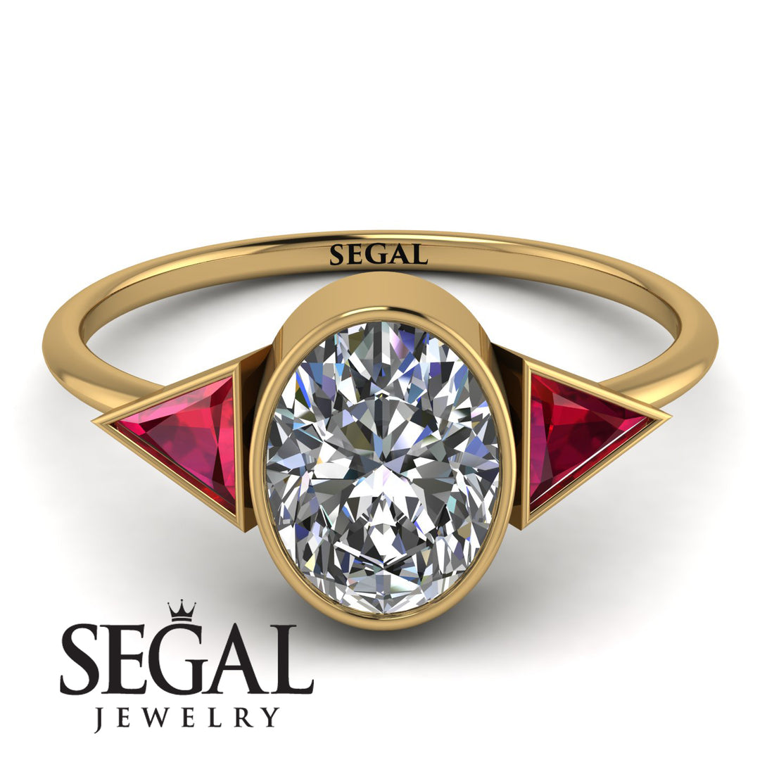 Geometrical Bezel Diamond Ring - Trinity No. 10