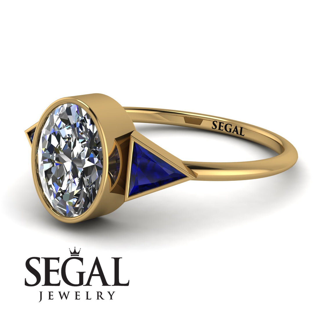 Geometrical Bezel Diamond Ring - Trinity No. 13