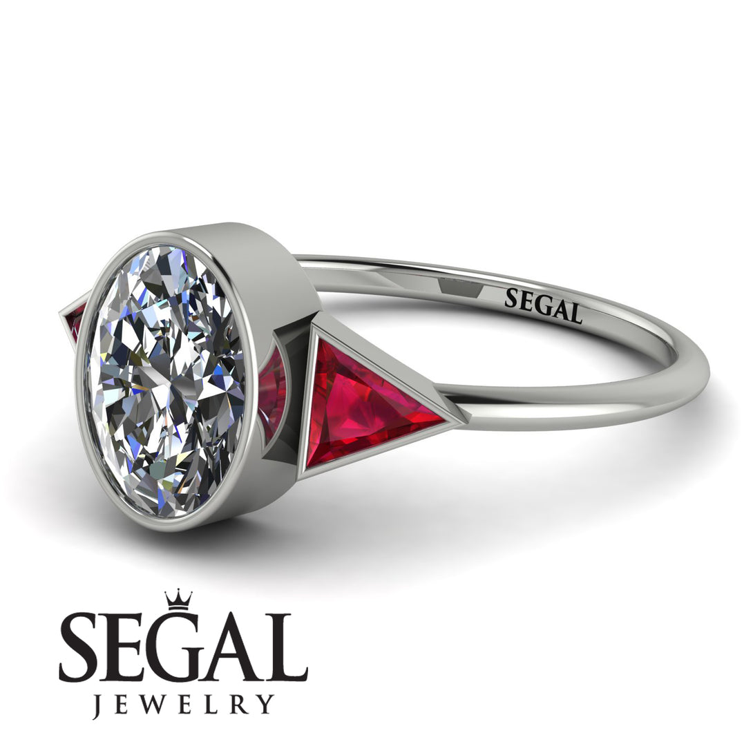 Geometrical Bezel Diamond Ring - Trinity No. 12