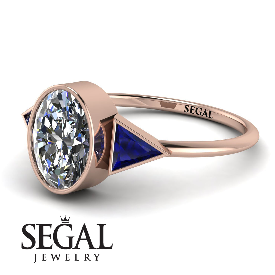 Geometrical Bezel Diamond Ring - Trinity No. 14