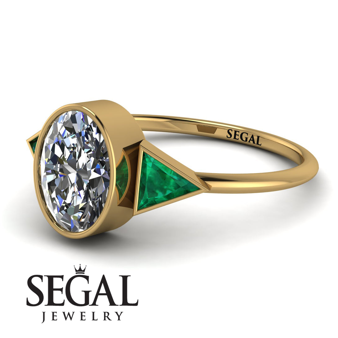 Geometrical Bezel Diamond Ring - Trinity No. 4