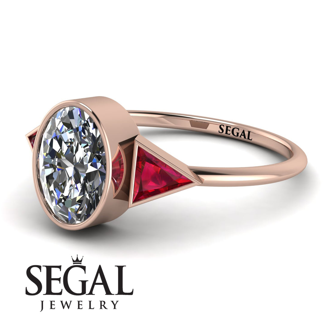 Geometrical Bezel Diamond Ring - Trinity No. 11
