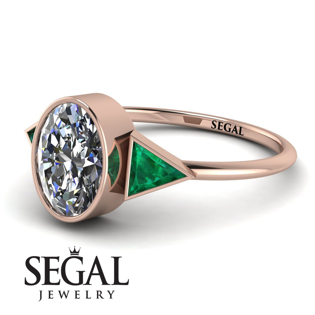 Geometrical Bezel Diamond Ring - Trinity No. 5