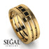 Geometrical Black Diamond Wedding Ring - David No. 7 image 6