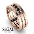 Geometrical Black Diamond Wedding Ring - David No. 8 image 6