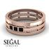 Geometrical Black Diamond Wedding Ring - David No. 8 image 2