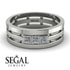 Geometrical Diamond Wedding Ring - David No. 3
