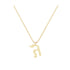 Gimel - Hebrew Alef-Bet letter diamond Necklace - G letter